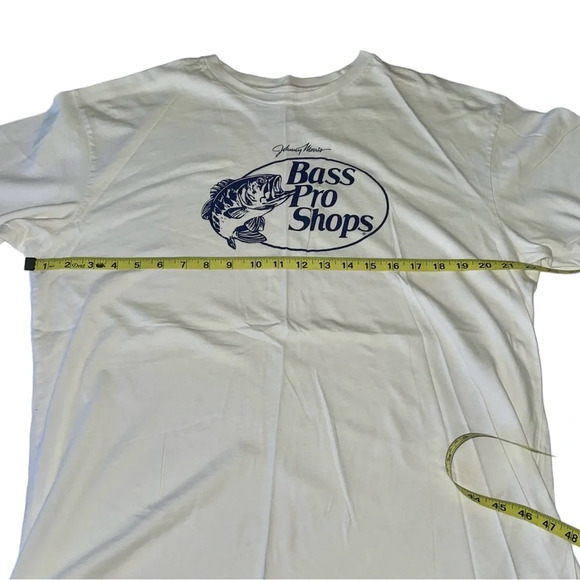 Bass Pro Shops White Knit Shirt Sz L - Picture 2 of 5